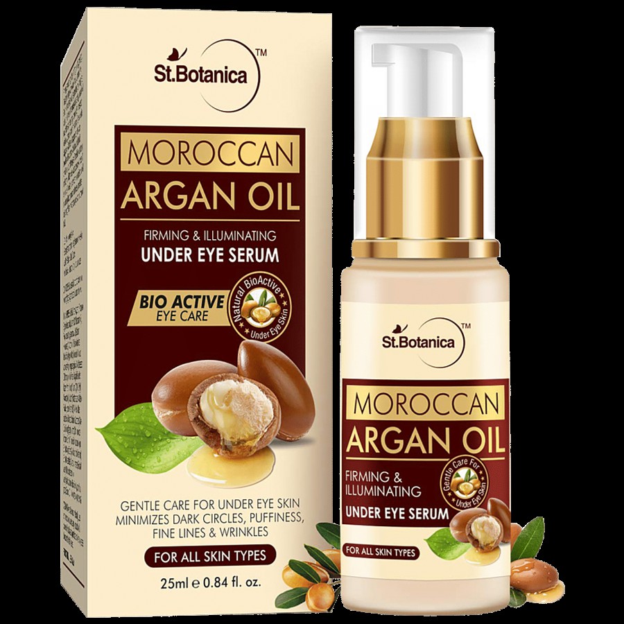 StBotanica Moroccan Argan Oil Firming & Illuminating Under Eye Serum - For Dark Circles