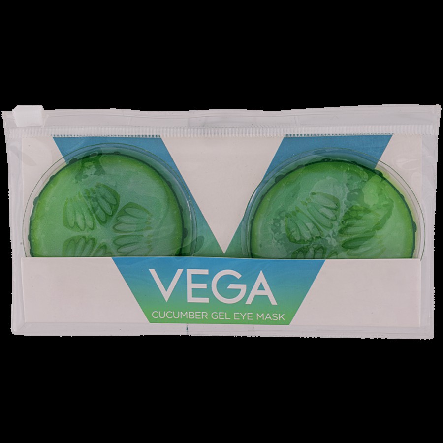 Vega Cucumber Eye Gel Mask EM-01 - Reduces Puffy Eyes & Dark Circles