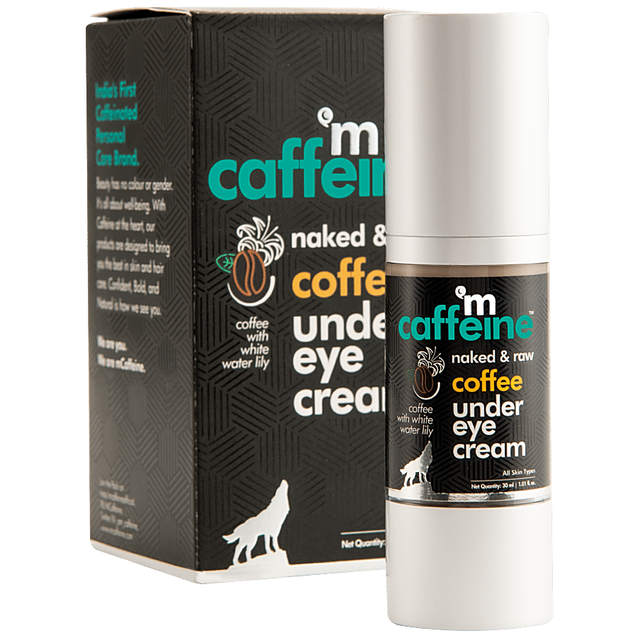 mCaffeine Coffee Under Eye Cream - With Vitamin E & Hyaluronic Acid