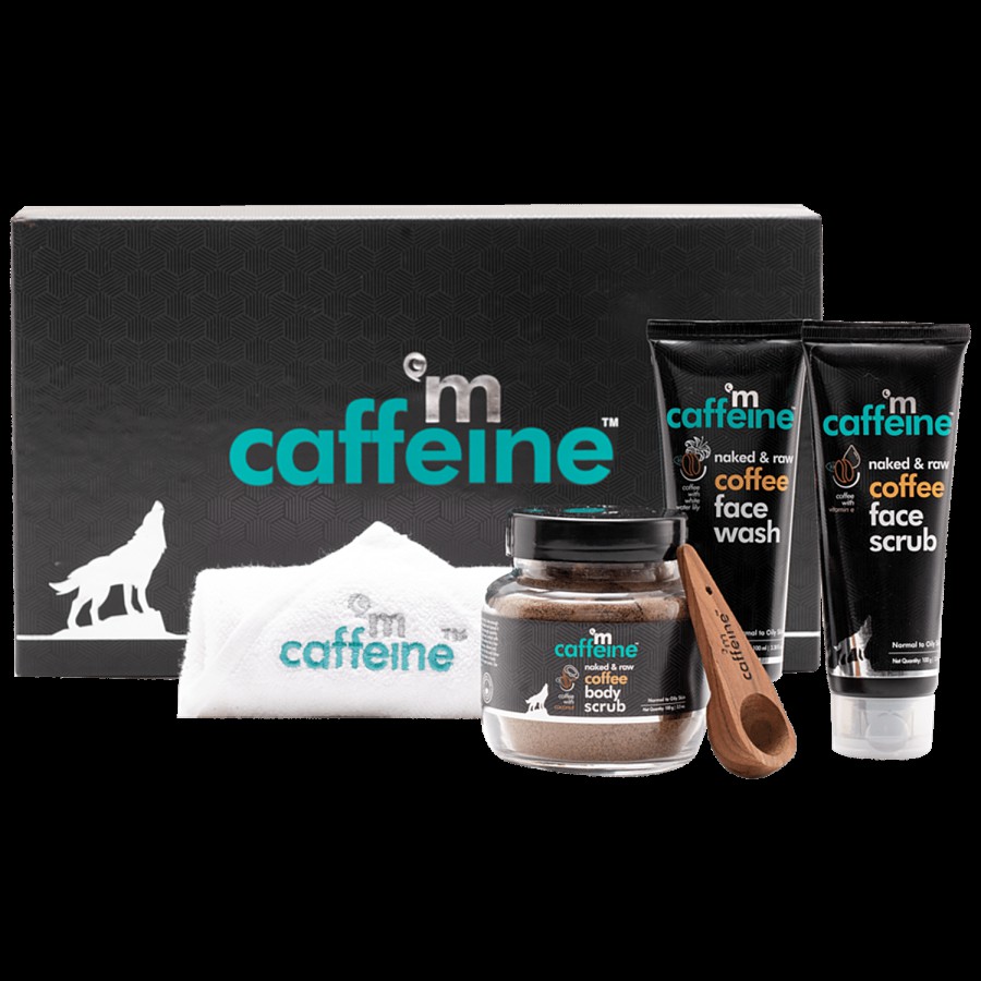 mCaffeine Coffee Moment Skincare Gift Kit - Face & Body Scrub