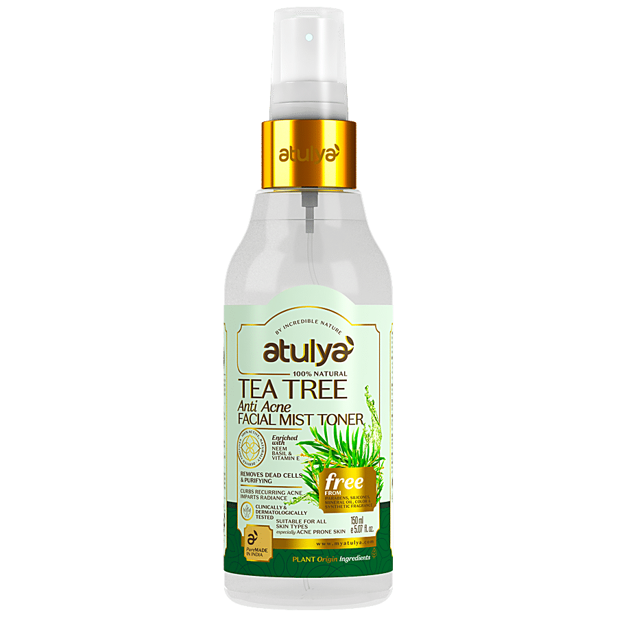 ATULYA Tea Tree Anti Acne Facial Mist Toner - Removes Dead Skin Cells