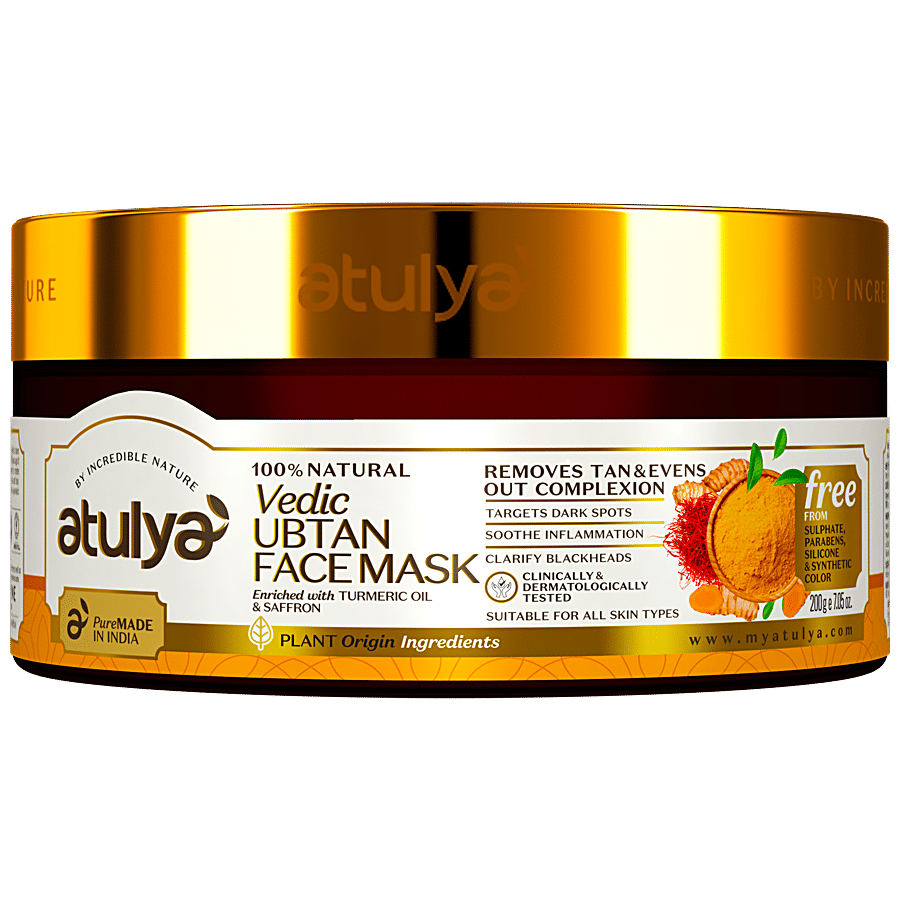 ATULYA Vedic Ubtan Face Mask - With Turmeric Oil & Saffron