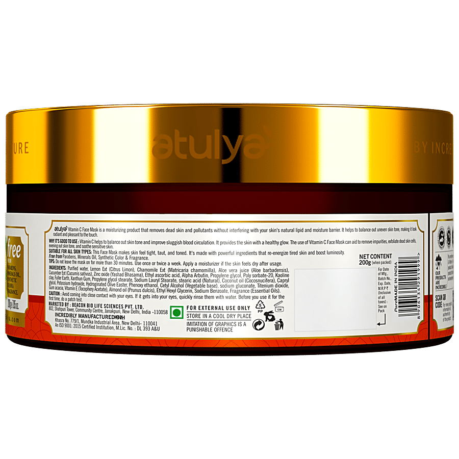 ATULYA Vitamin C Face Mask - With Lemon