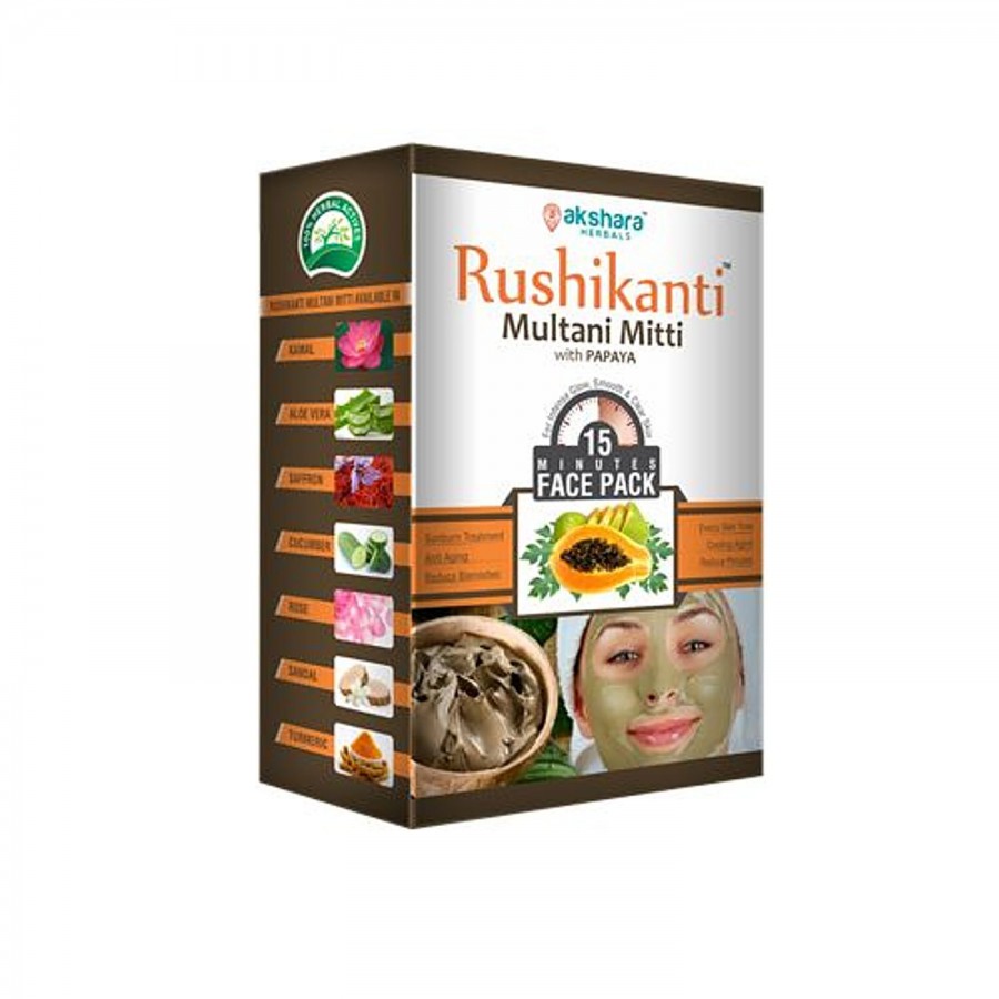 Akshara Herbals Rushikanti Multani Mitti With Papaya