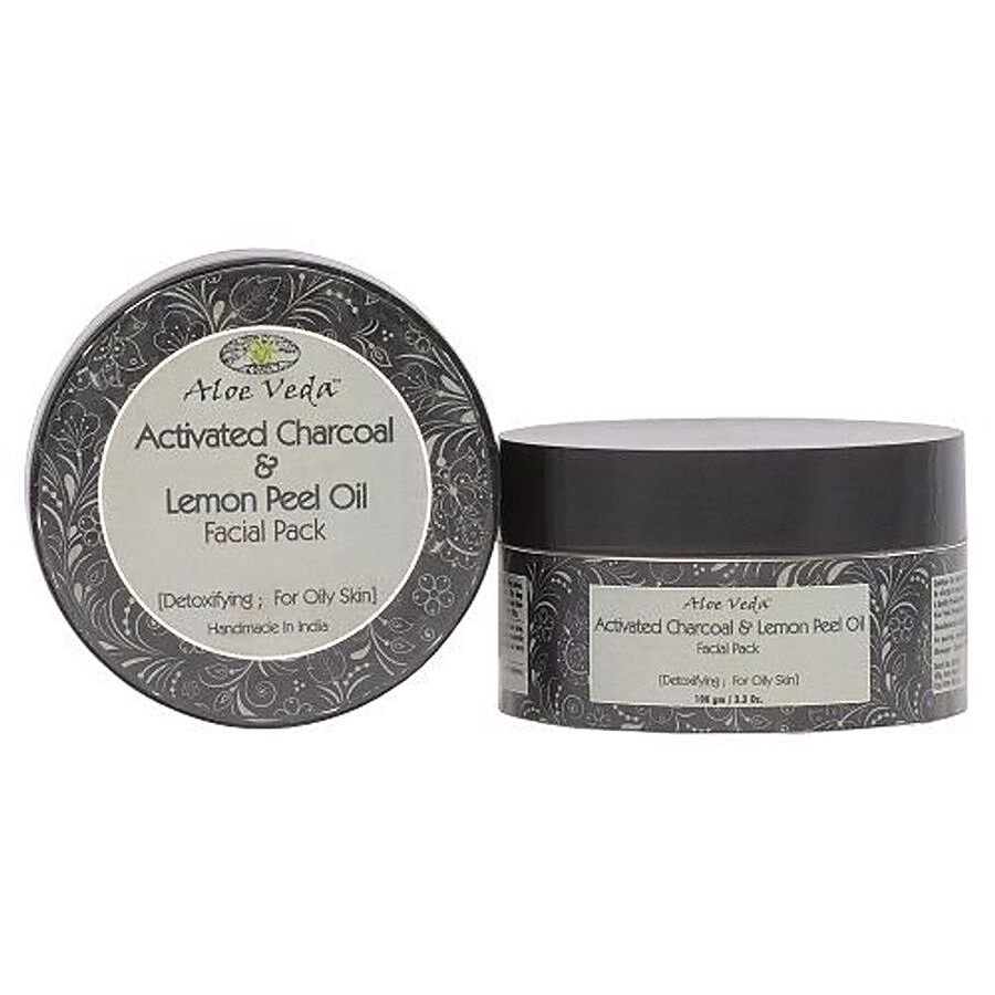 Aloe Veda Facial Pack - Activated Charcoal & Lemon Peel Oil