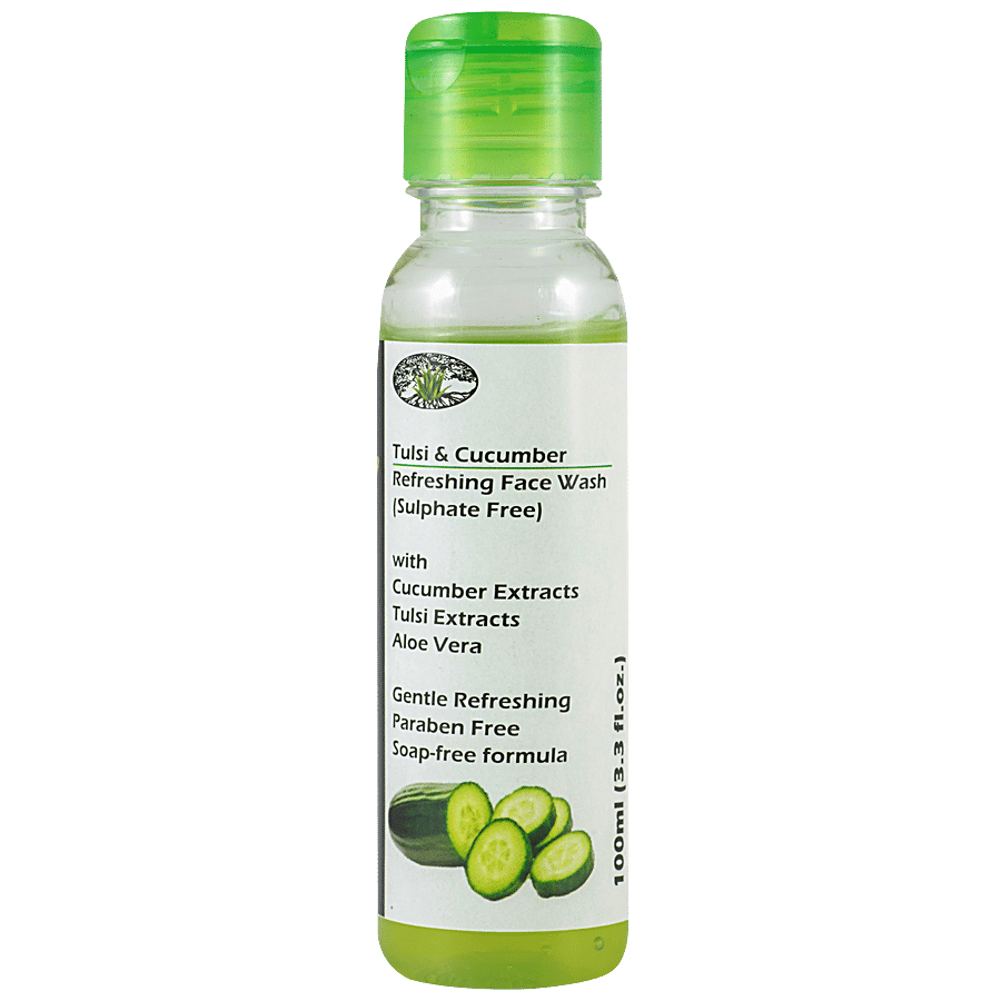 Aloe Veda Refreshing Face Wash - Tulsi & Cucumber