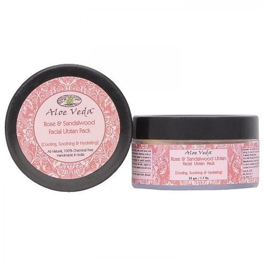 Aloe Veda Facial Ubtan Pack - Rose & Sandalwood