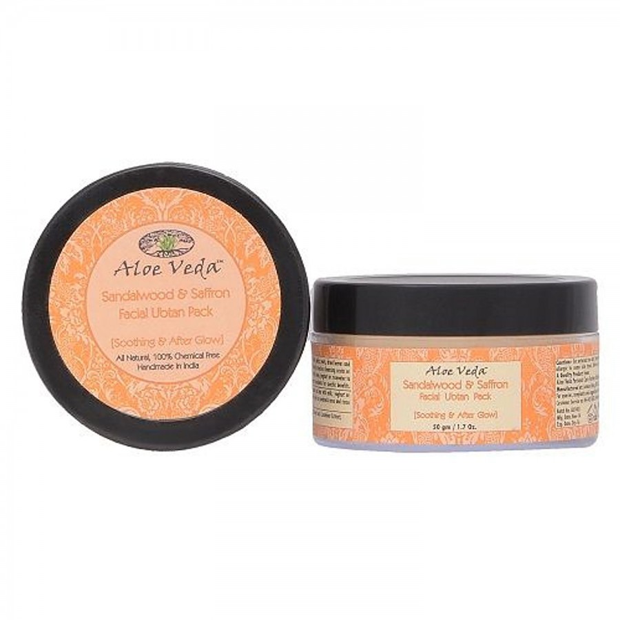 Aloe Veda Facial Ubtan Pack - Sandalwood & Saffron