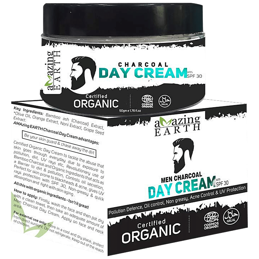 Amazing Earth Charcoal Day Cream - With SPF 30