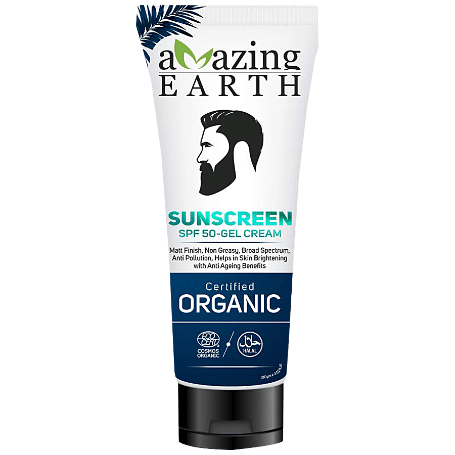 Amazing Earth SunScreen SPF 50 Gel Cream - Matt Finish