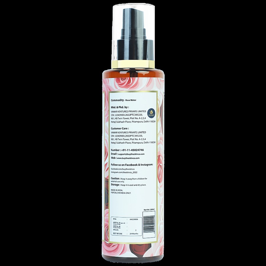 Ancient Ayurveda Natural Rose Water Face & Body Mist - Steam Distilled