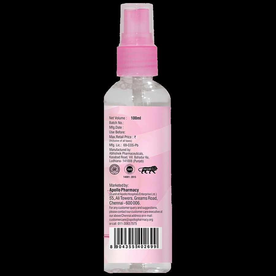 Apollo Pharmacy Rose Water with Mist Pump