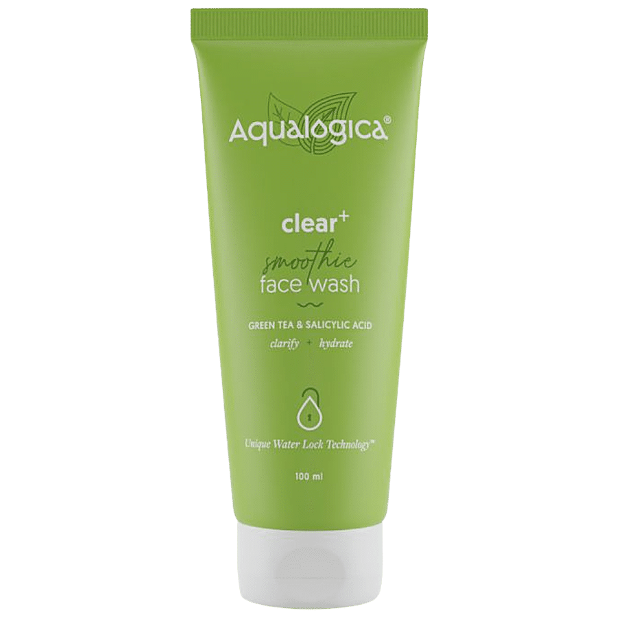 Aqualogica Clear+ Smoothie Face Wash - Green Tea & Salicylic Acid