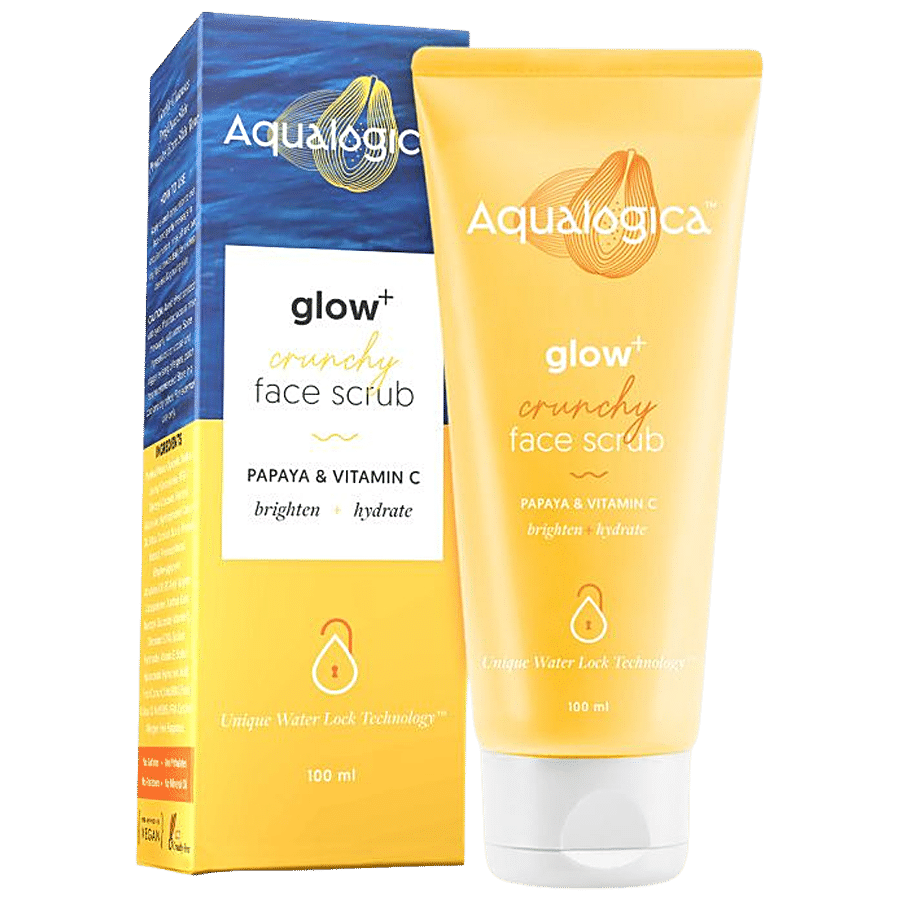 Aqualogica Glow+ Crunchy Face Scrub - Vitamin C & Papaya