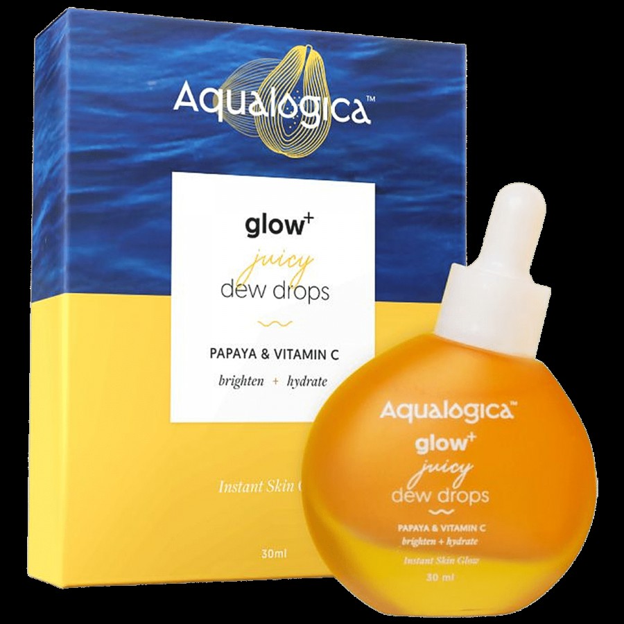 Aqualogica Glow+ Juicy Dew Drops - Papaya & Vitamin C Face Serum