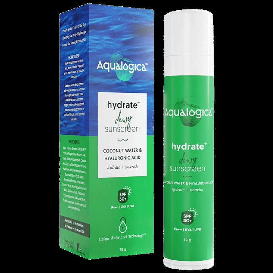 Aqualogica Hydrate+ Dewy Sunscreen - SPF 50