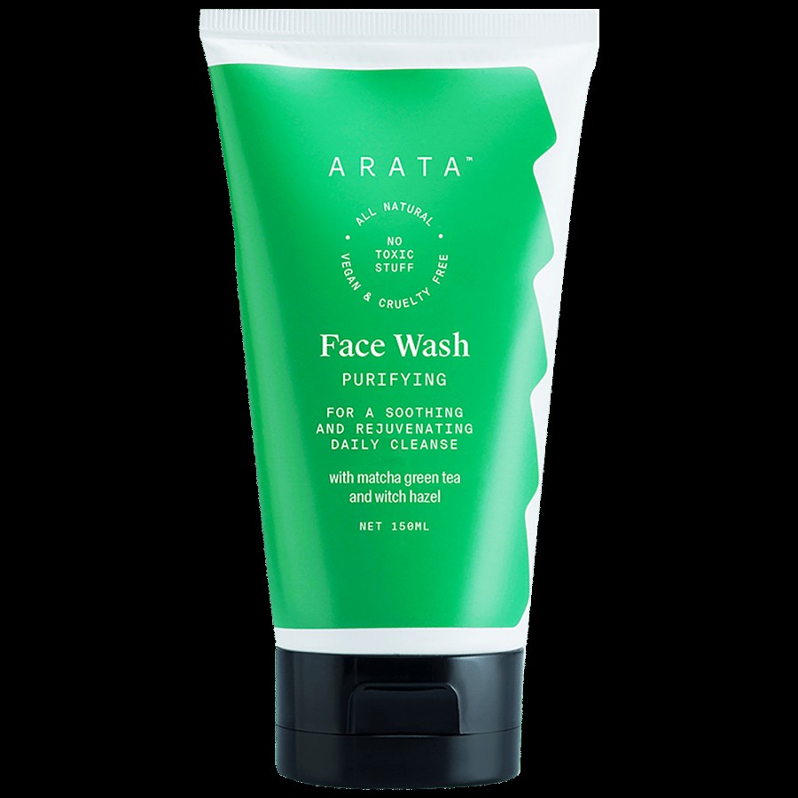 Arata Natural Purifying Face Wash - With Matcha Green Tea