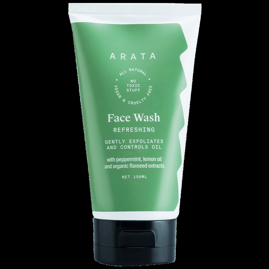 Arata Refreshing Face Wash - Gently Exfoliates & Controls Oil