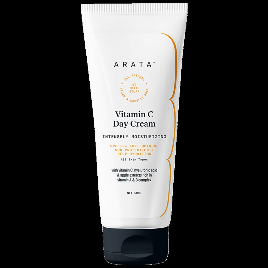 Arata Vitamin C Day Cream With SPF 15 -  Luminous Sun Protection & Deep Hydration