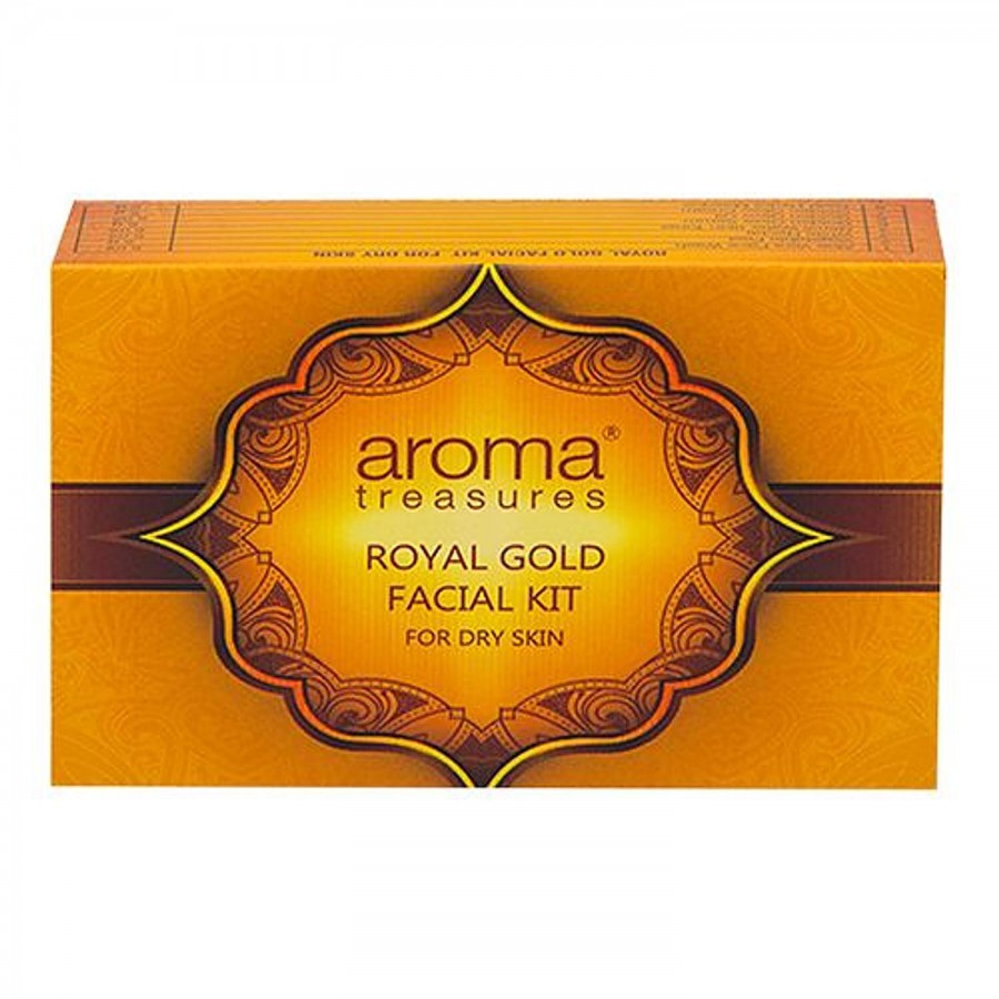 Aroma Treasures Royal Gold Facial Kit For Dry Skin - Single Time Use