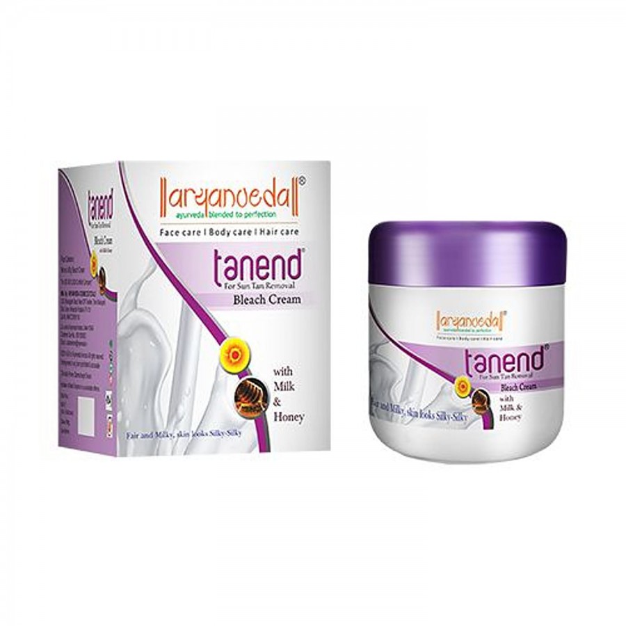 Aryanveda Herbal Tanend Bleach Cream - with Milk & Honey