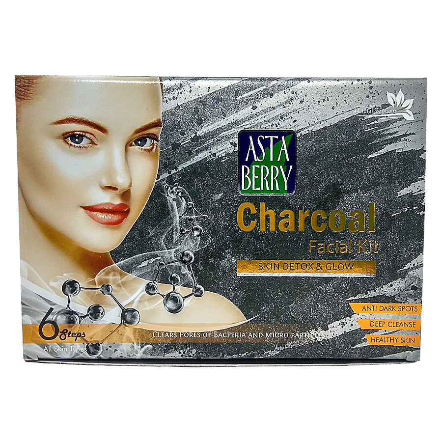 Astaberry Charcoal Facial Kit - 6 steps