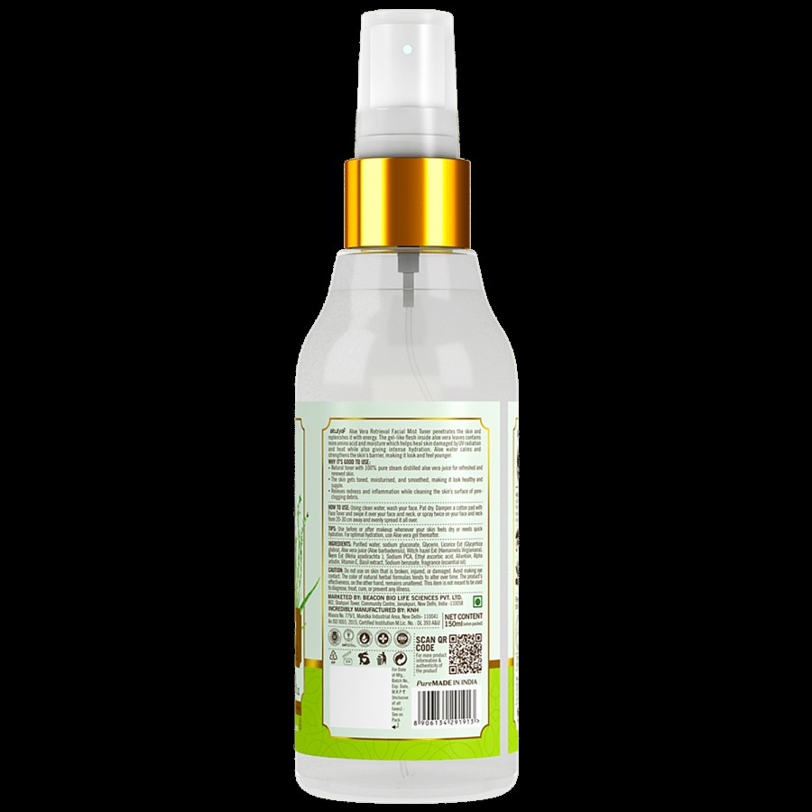 Atulya Aloe Vera Retrieval Facial Mist Toner - With Witch Hazel