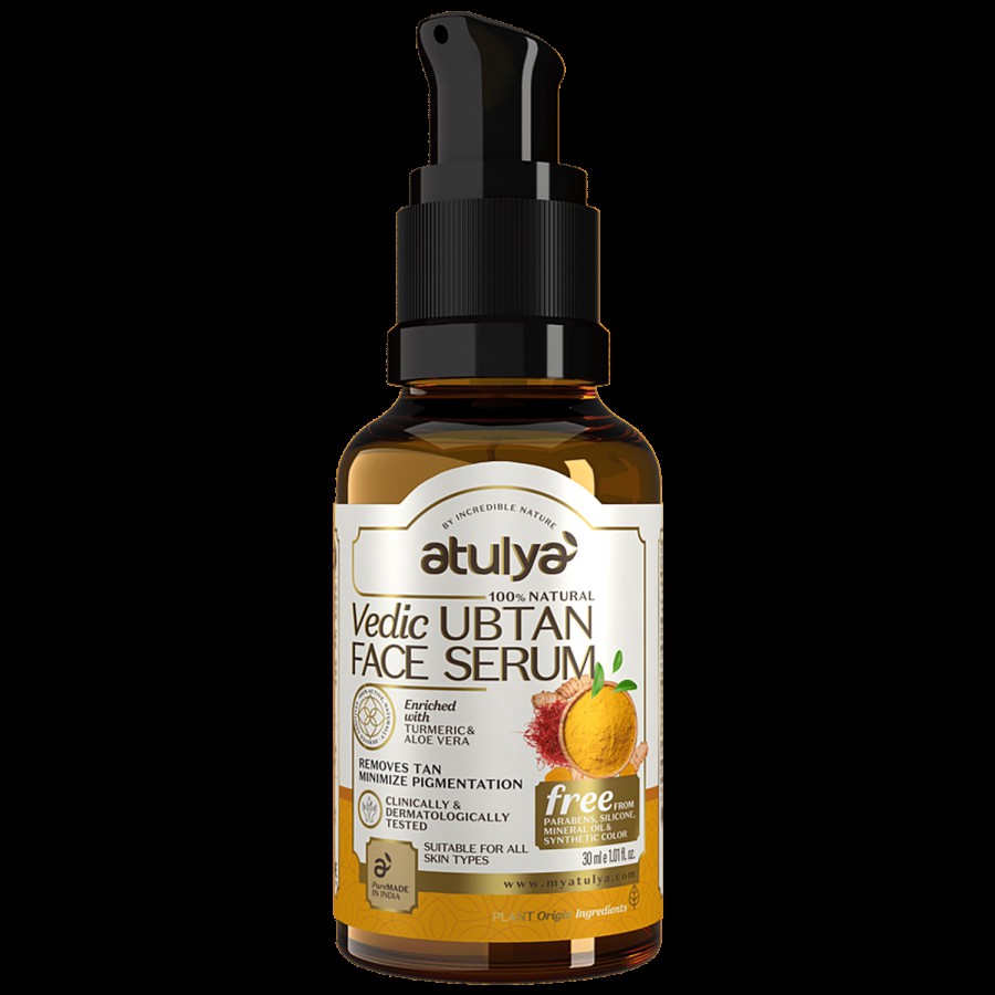 Atulya Vedic Ubtan Face Serum - With Turmeric & Aloe Vera