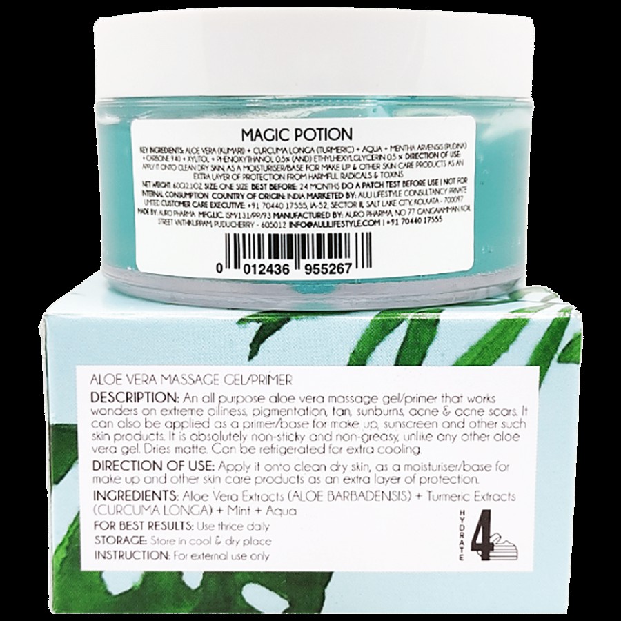 Auli Magic Potion Mattifying Massage Gel - Aloe Vera &Turmeric