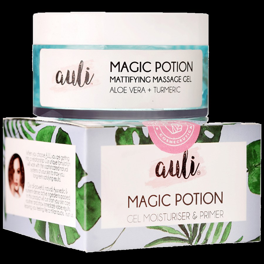 Auli Magic Potion Mattifying Massage Gel - Aloe Vera &Turmeric