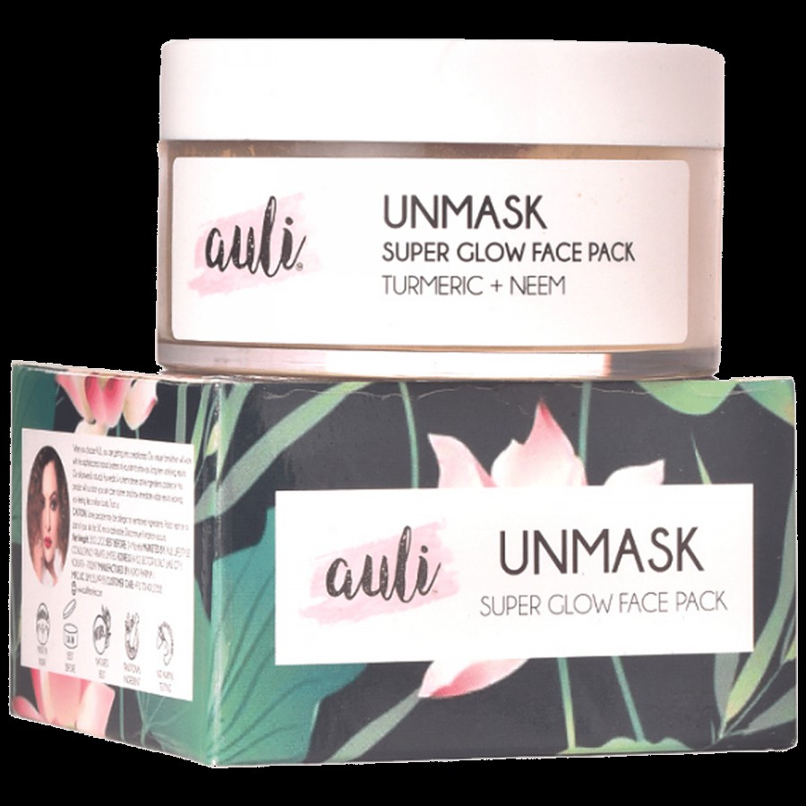 Auli Unmask Super Glow Face Pack - Turmeric & Neem