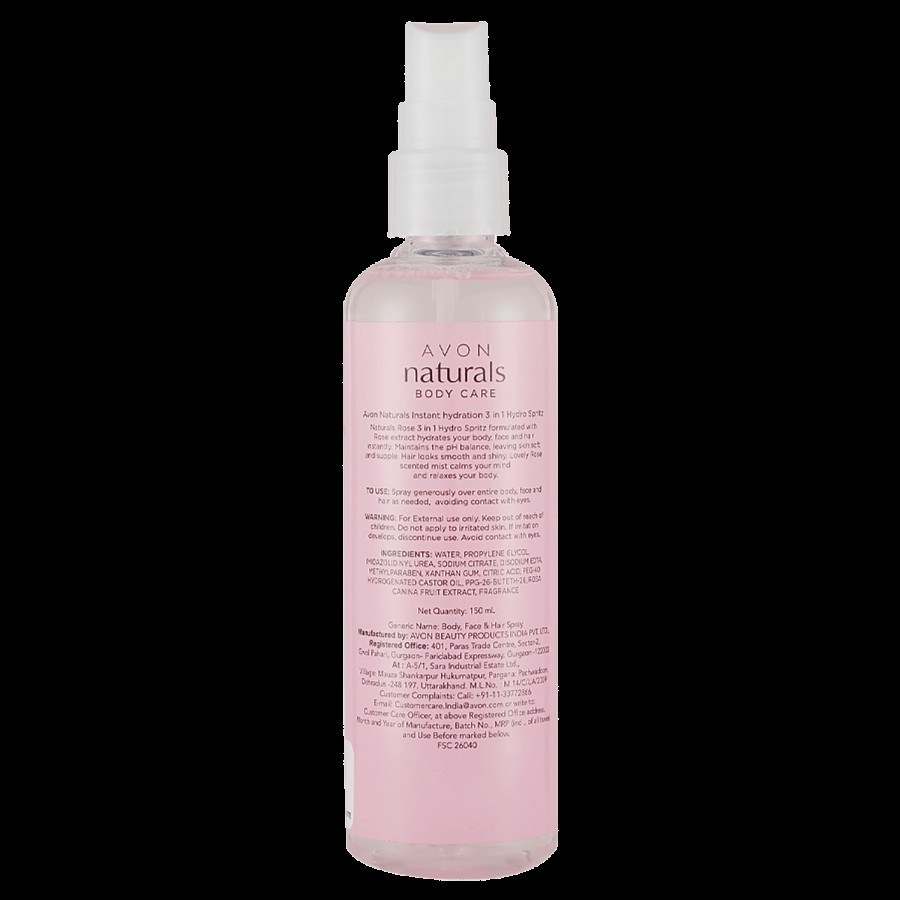 Avon Naturals - Rose 3-In-1 Spray