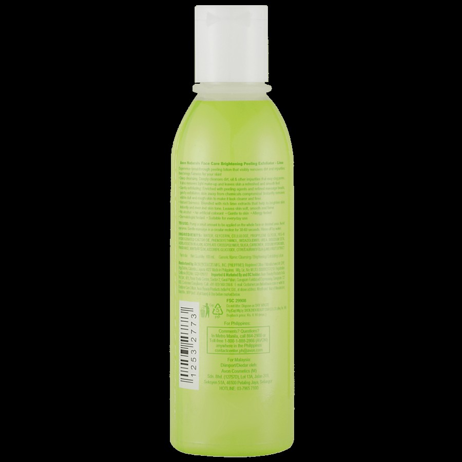 Avon Naturals Face Care Brightening Peeling Exfoliator - Lime