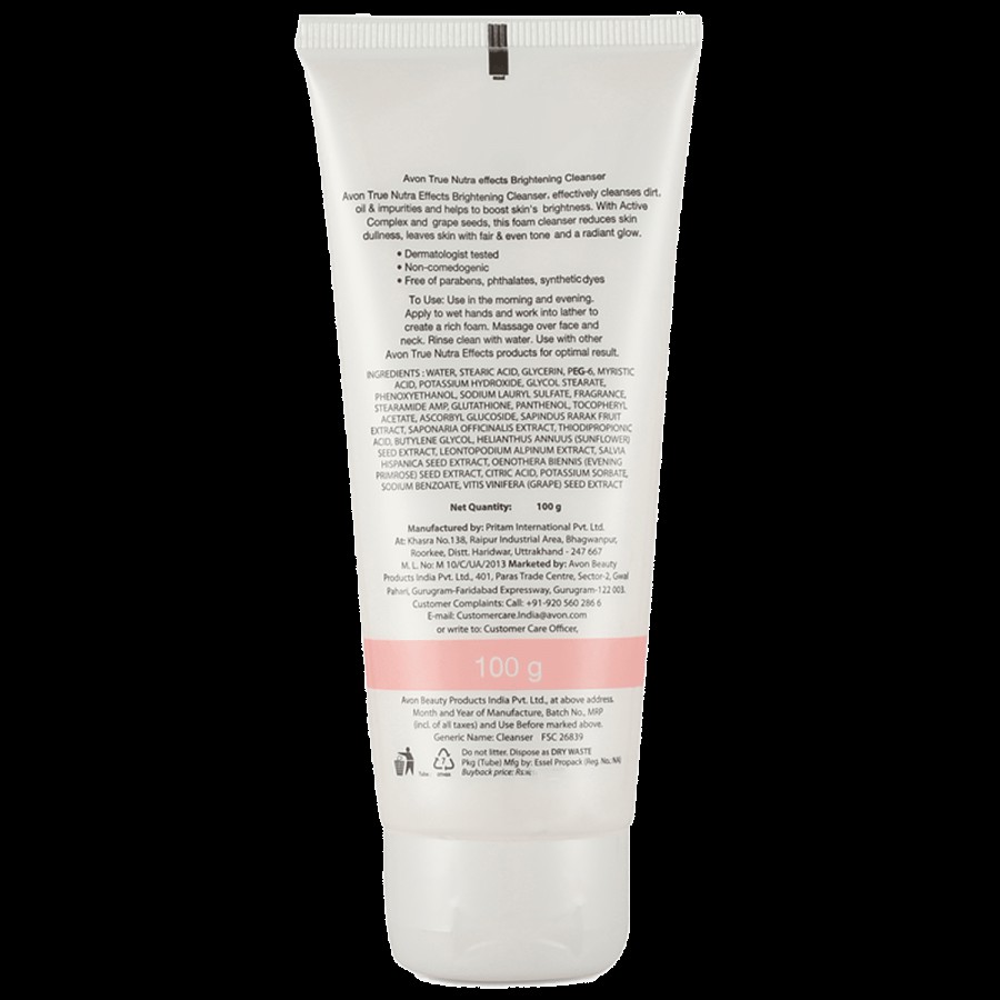 Avon True Nutraeffects Brightening Cleanser - Active Seed Complex