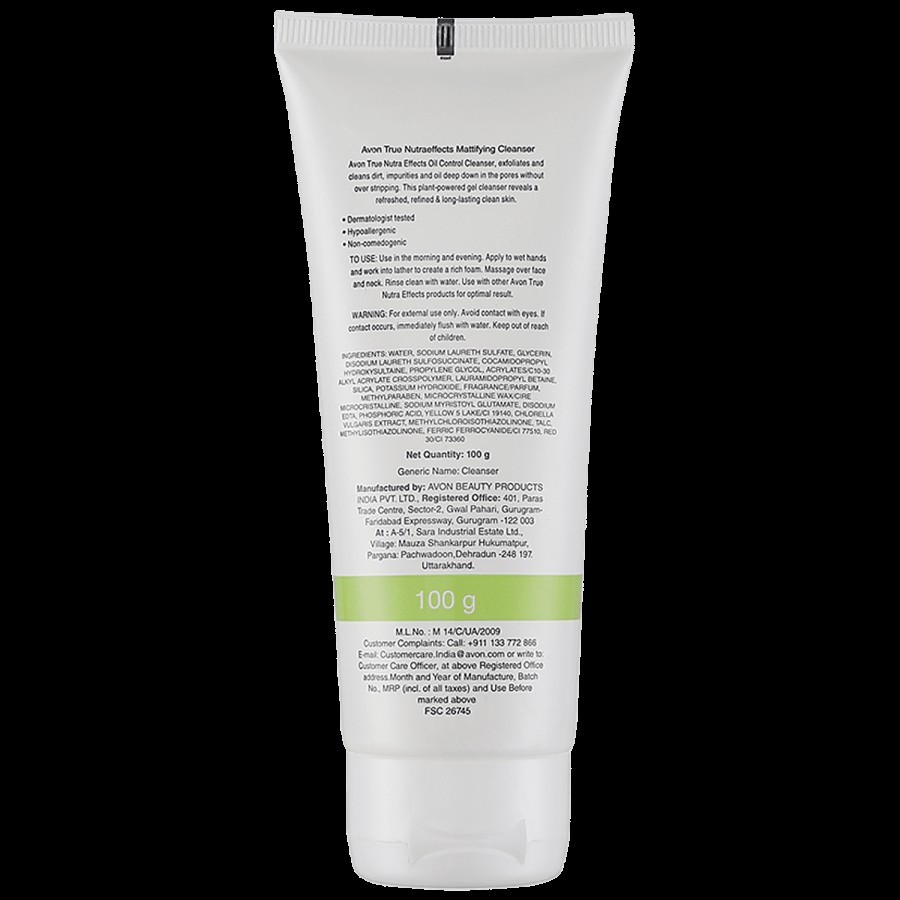 Avon True Nutraeffects Mattifying Cleanser - Active Seed Complex