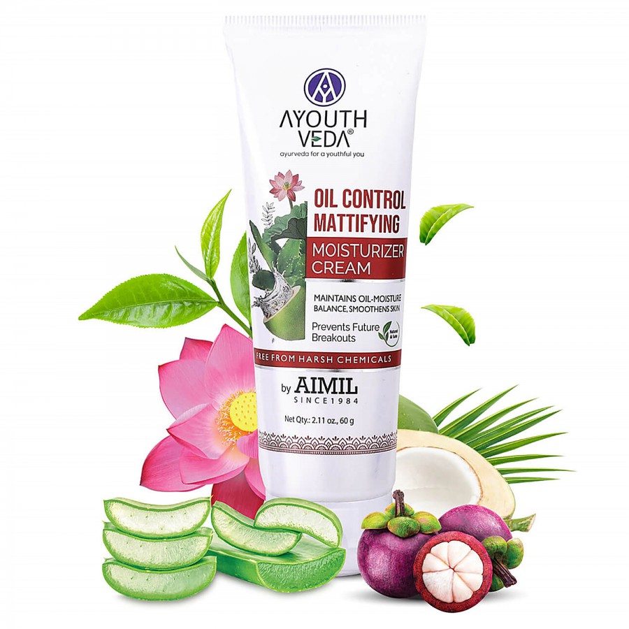 Ayouthveda Oil Control Mattifying Moisturizer Cream - For Balance Smooth Skin