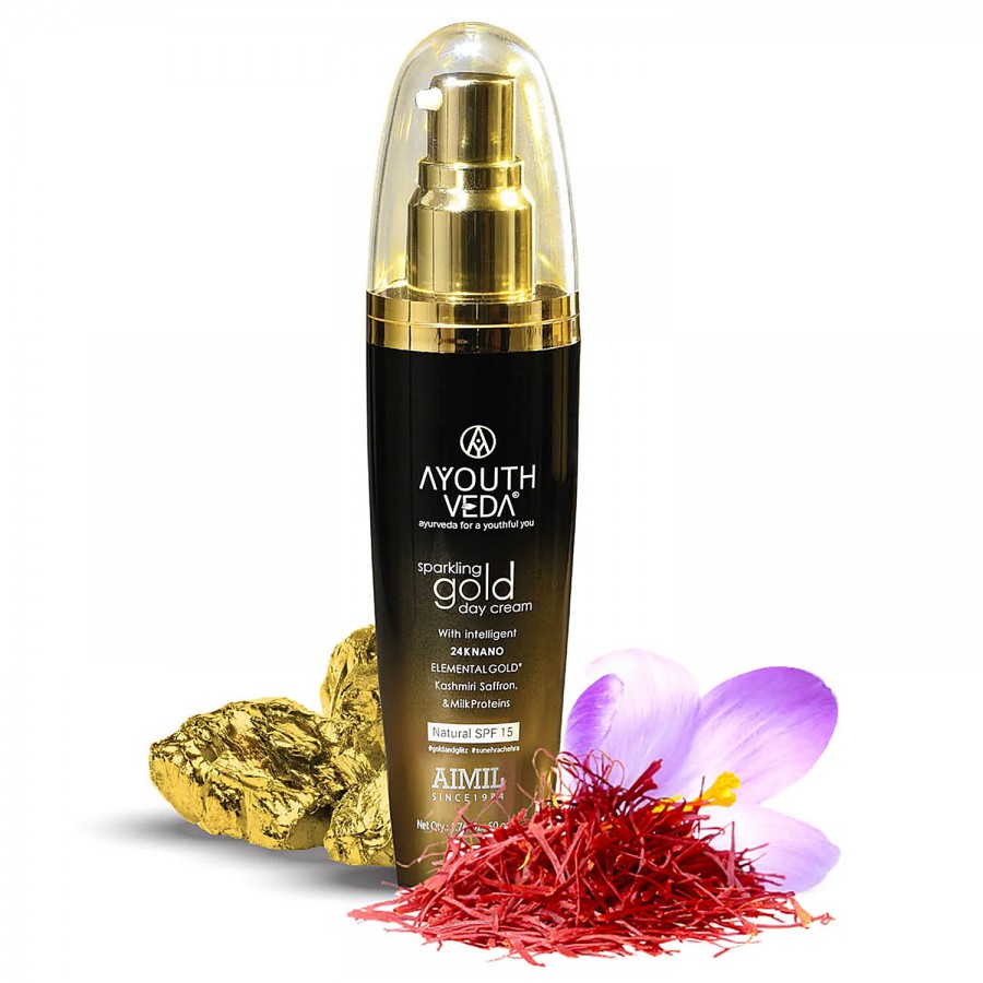 Ayouthveda Sparkling Gold Day Cream - With Saffron