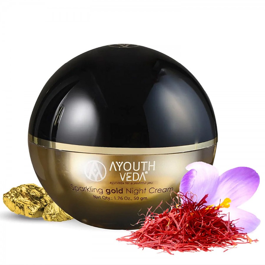 Ayouthveda Sparkling Gold Night Cream - Revives