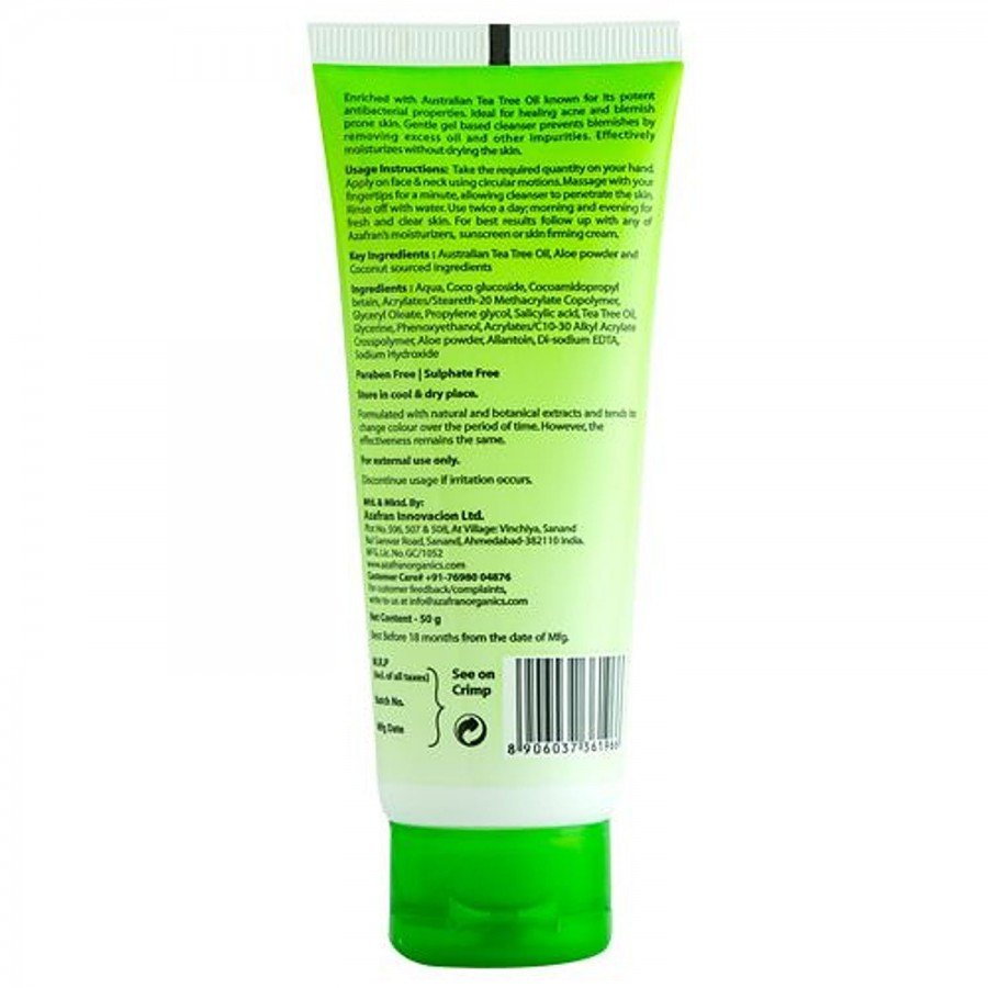 Azafran Skin Clearing Face Wash - Tea Tree