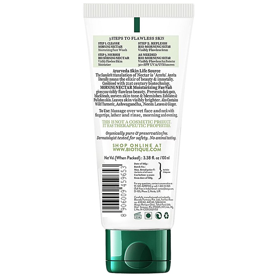 BIOTIQUE Moisturize & Nourish Face Wash - Morning Nectar