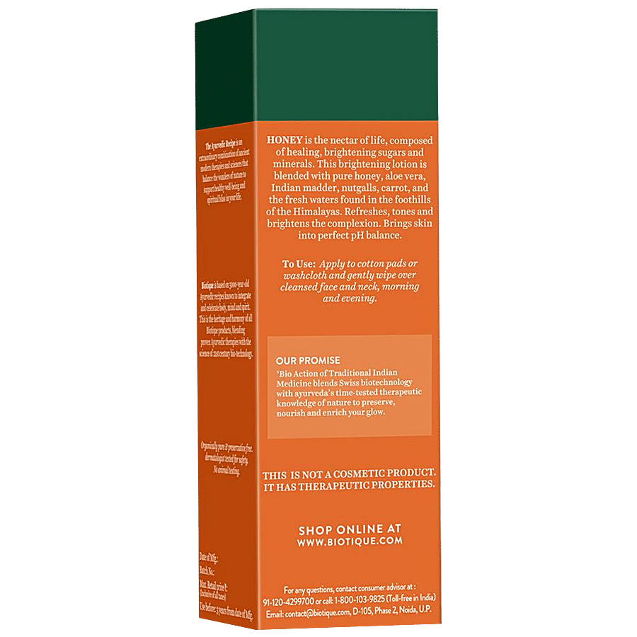 BIOTIQUE Pore Tightening Brightening Toner - Honey