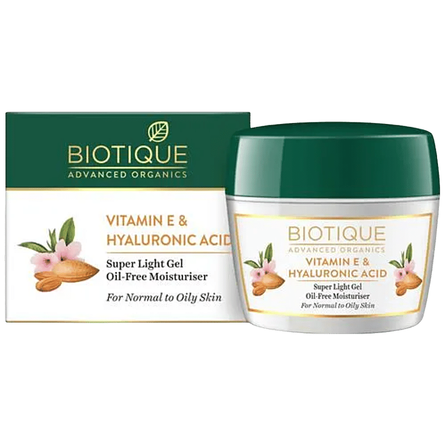 BIOTIQUE Vitamin E & Hyaluronic Acid Super Light Gel - Oil-Free Moisturiser