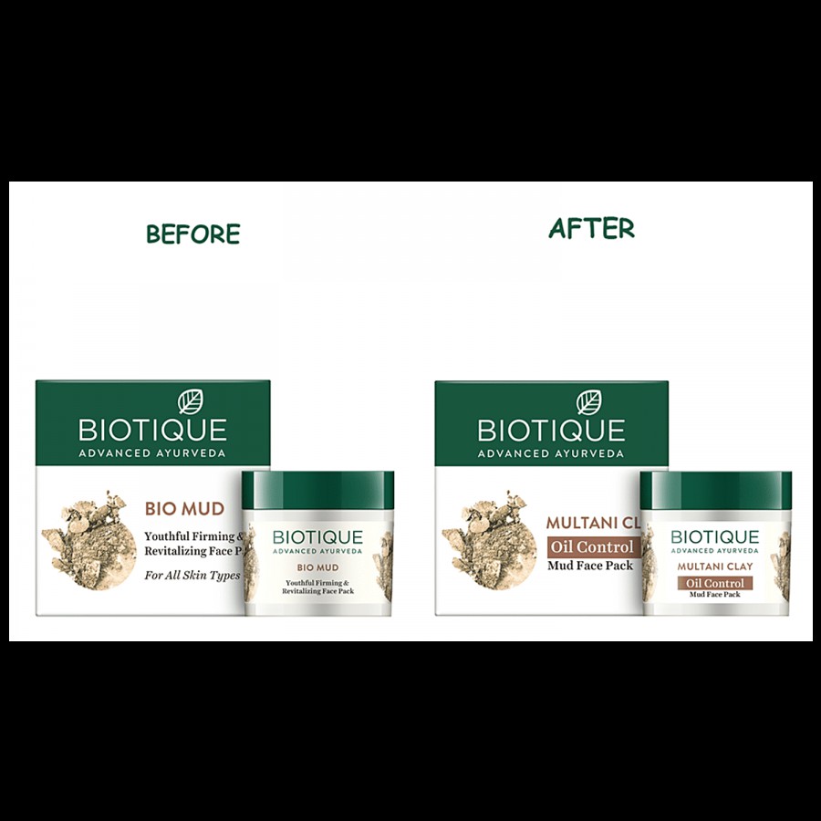 BIOTIQUE Anti-Ageing Mud Face Pack - Multani Clay