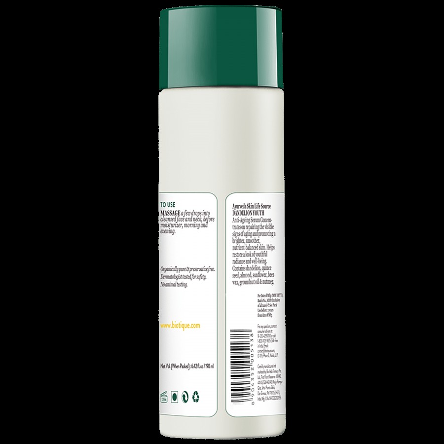 BIOTIQUE Anti Aging Serum - Dandelion Youth