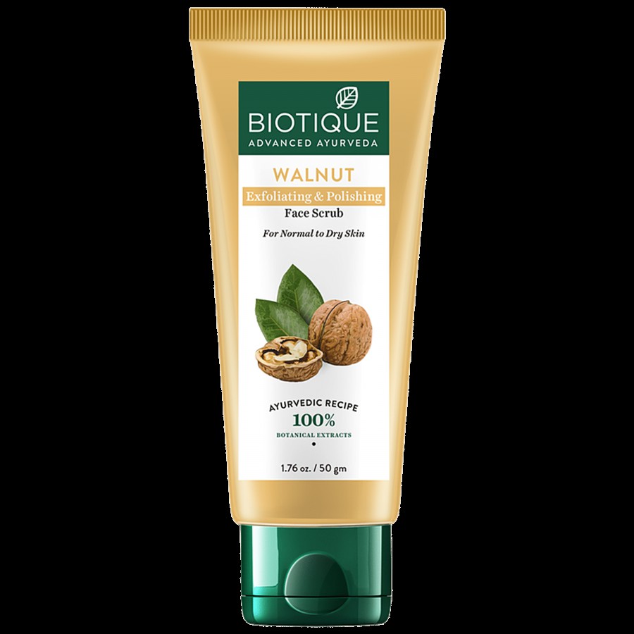 BIOTIQUE Biotique WALNUT Exfoliating & Polishing Face Scrub Normal to Dry Skin 50g