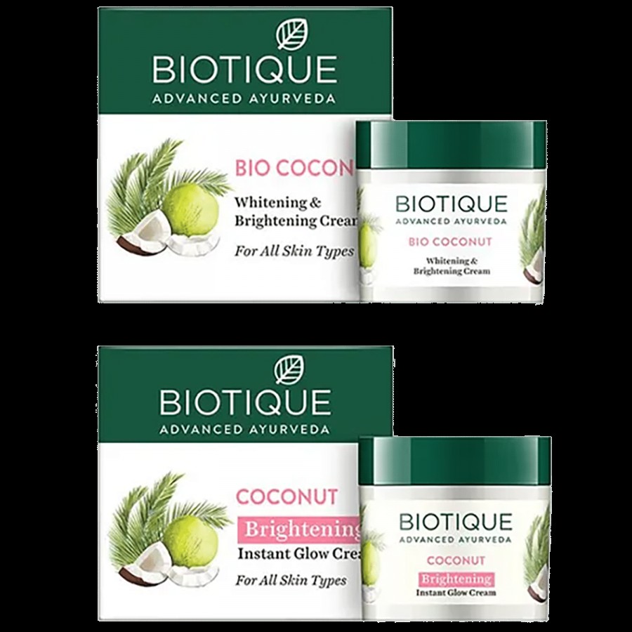 BIOTIQUE Brightening Instant Glow Cream - Coconut