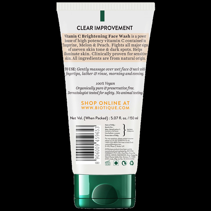 BIOTIQUE Clear Improvement - Vitamin C Brightening Face Wash