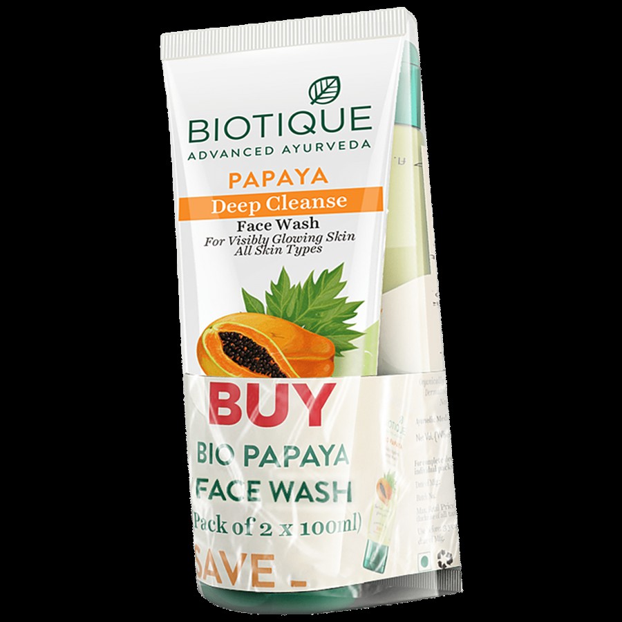 BIOTIQUE Deep Cleanse Face Wash - Papaya