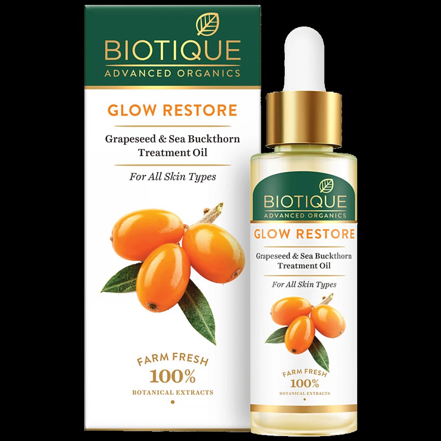 BIOTIQUE Glow Restore - Grapeseed & Sea Buckthorn Treatment Oil