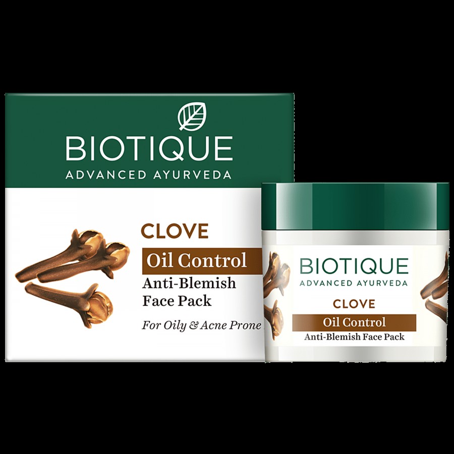 BIOTIQUE Oil Control Anti-Blemish Face Pack - Clove